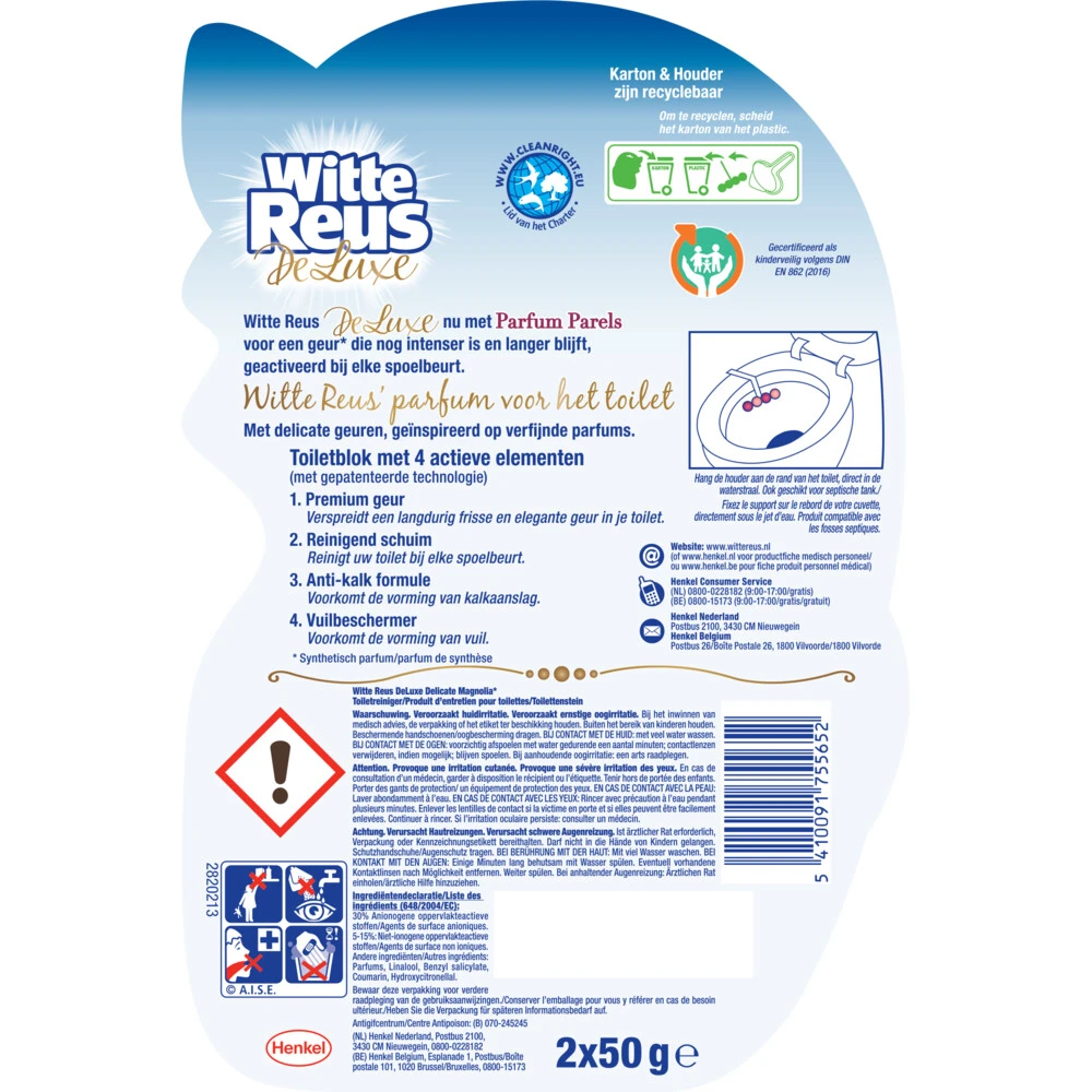 10x Witte Reus Toiletblok DeLuxe Delicate Magnolia 4 10x Witte Reus Toiletblok DeLuxe Delicate Magnolia - Afbeelding 2