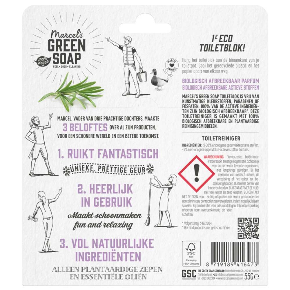 10x Marcelu0027s Green Soap Toiletblok Lavendel & Rozemarijn 4 10x Marcelu0027s Green Soap Toiletblok Lavendel & Rozemarijn - Afbeelding 2