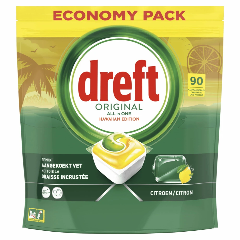 3x Dreft Original All In One Vaatwascapsules Hawaii 3 3x Dreft Original All In One Vaatwascapsules Hawaii