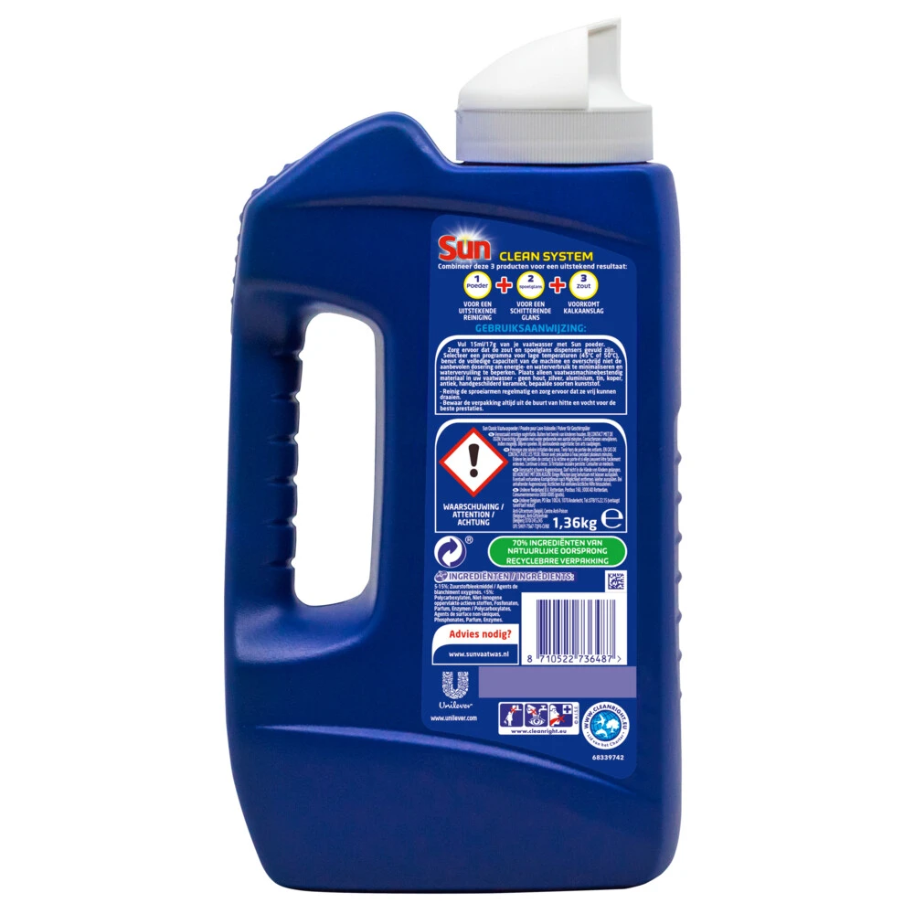 SUN® 4x Sun Vaatwaspoeder Normaal 4 SUN® 4x Sun Vaatwaspoeder Normaal - Afbeelding 2