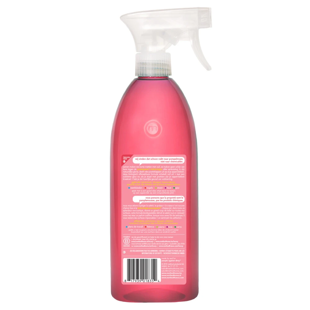 8x Method Allesreiniger Roze Pompelmoes 4 8x Method Allesreiniger Roze Pompelmoes - Afbeelding 2