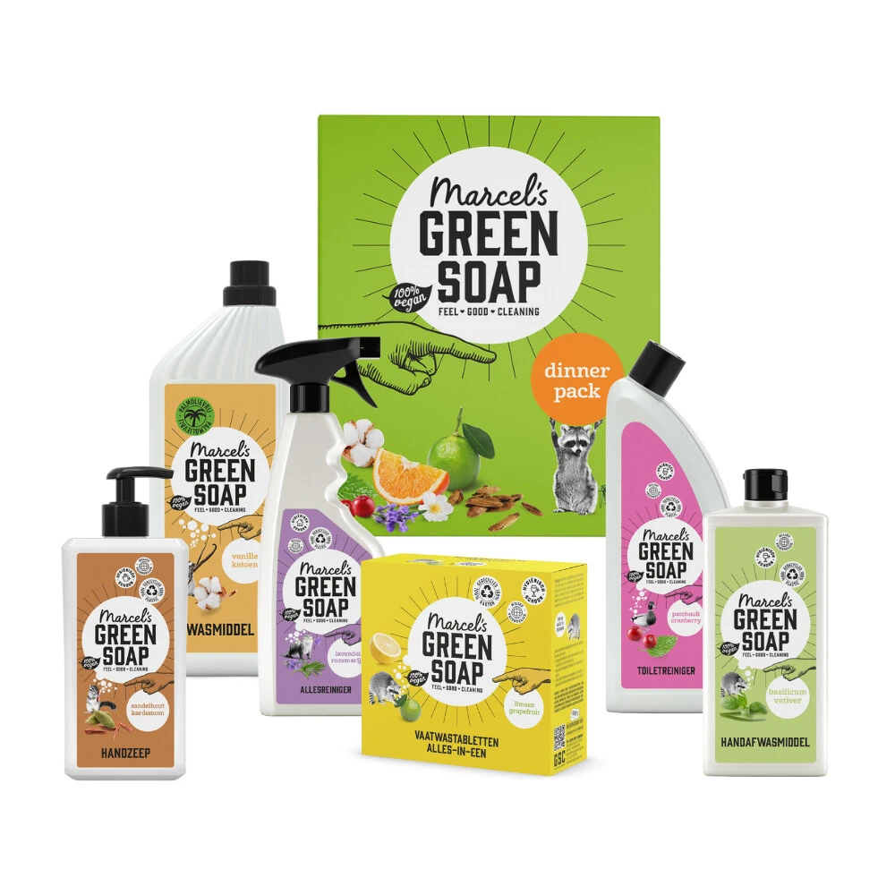 Marcelu0027s Green Soap Schoonmaakpakket Dinner 3 Marcelu0027s Green Soap Schoonmaakpakket Dinner