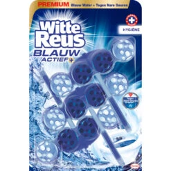 9x Witte Reus Toiletblok Blauw Actief Hygiene