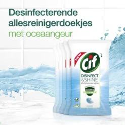 10x Cif Disinfect & Shine Ocean Wipes -Dreft Winkel 1021332 4