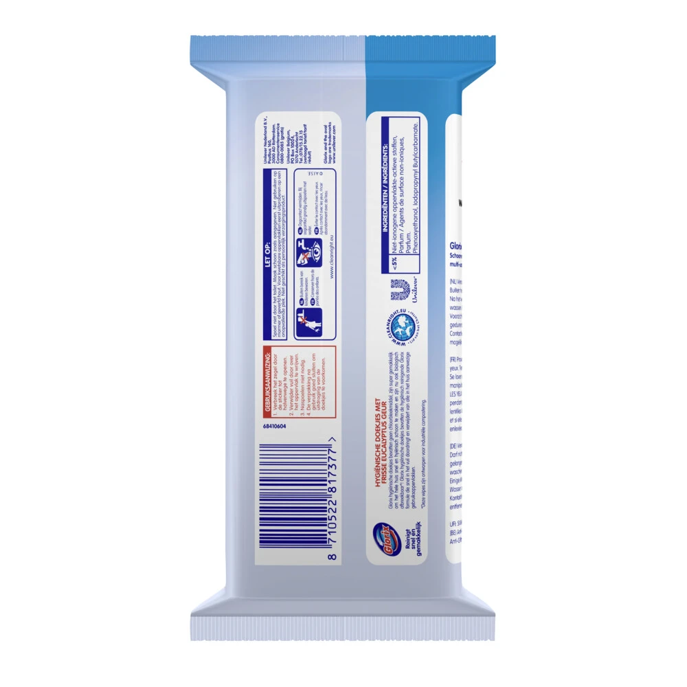 6x Glorix Schoonmaakdoekjes Original Ocean Fresh 4 6x Glorix Schoonmaakdoekjes Original Ocean Fresh - Afbeelding 2