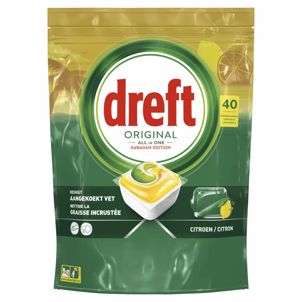 Dreft Original All In One Vaatwascapsules Hawaii 3 Dreft Original All In One Vaatwascapsules Hawaii