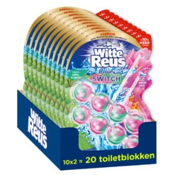 10x Witte Reus Toiletblok Geur Switch Appelbloesem Waterlelie