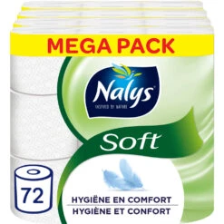 3x Nalys Soft Hybride Toiletpapier In 80% Recycled Folie 2-laags