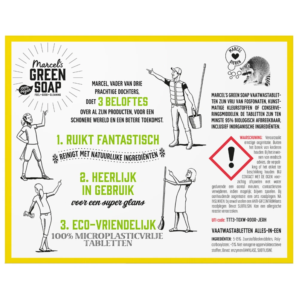 8x Marcelu0027s Green Soap Vaatwastabletten All-In-One 5 8x Marcelu0027s Green Soap Vaatwastabletten All-In-One - Afbeelding 3
