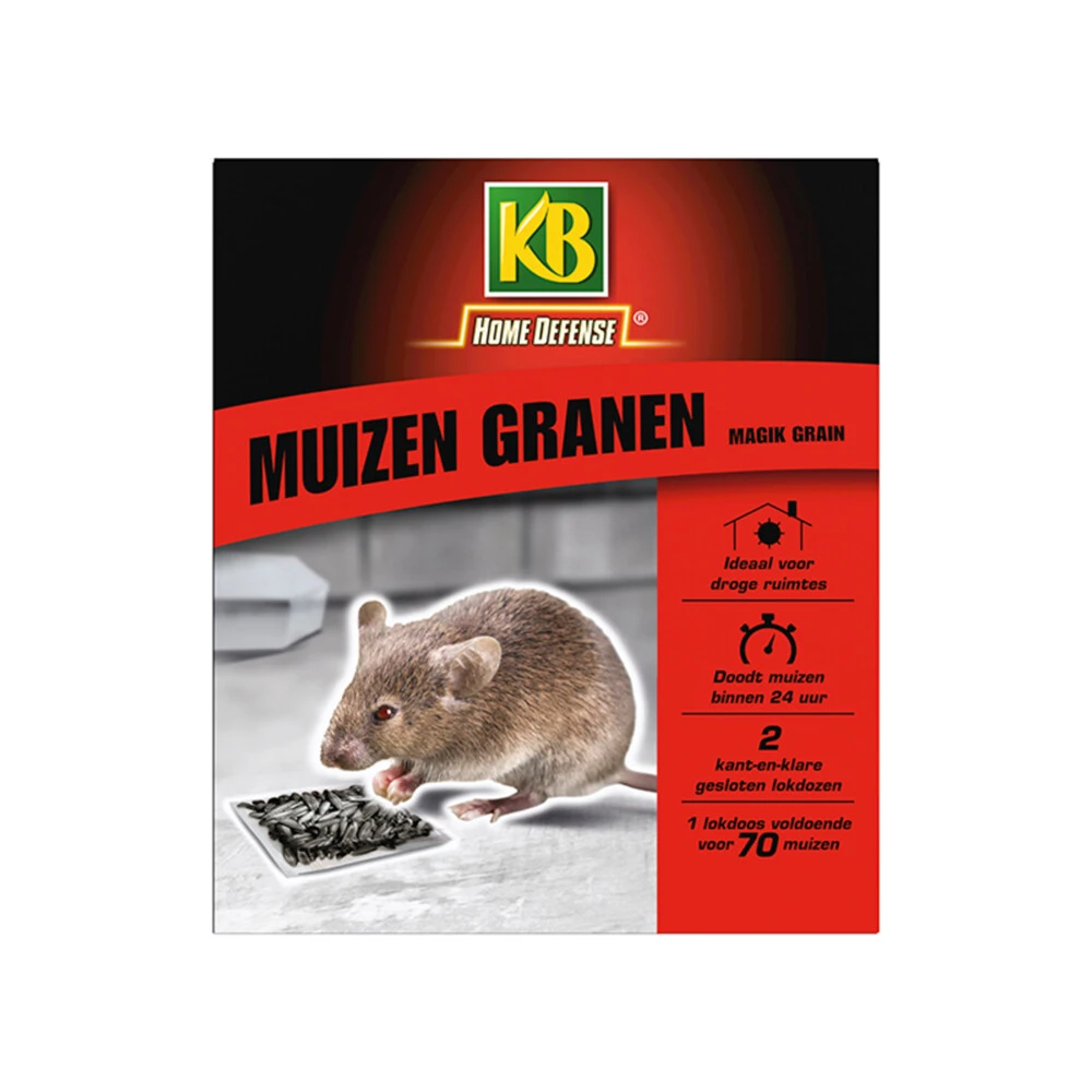 KB Home Defense Muizen Granen Alfachloralose Kant-en-Klare Lokdoos u0027Magik Grainu0027 3 KB Home Defense Muizen Granen Alfachloralose Kant-en-Klare Lokdoos u0027Magik Grainu0027