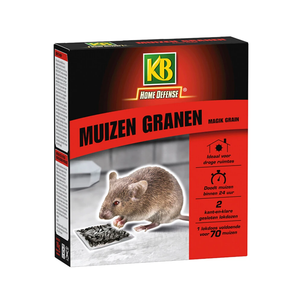 KB Home Defense Muizen Granen Alfachloralose Kant-en-Klare Lokdoos u0027Magik Grainu0027 4 KB Home Defense Muizen Granen Alfachloralose Kant-en-Klare Lokdoos u0027Magik Grainu0027 - Afbeelding 2