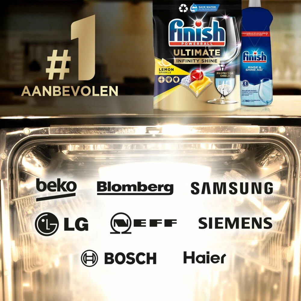 Finish Quantum Vaatwastabletten Ultimate Infinity Shine 4 Finish Quantum Vaatwastabletten Ultimate Infinity Shine - Afbeelding 3