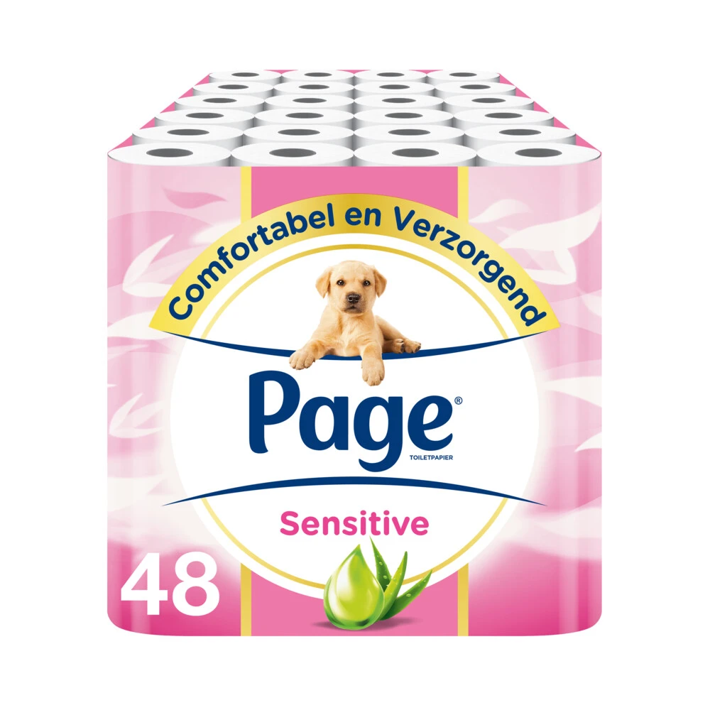 3x Page Toiletpapier Sensitive Aloe Vera 3-laags 3 3x Page Toiletpapier Sensitive Aloe Vera 3-laags