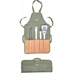 Esschert Design BBQ Schort Met Gereedschap Groen -Dreft Winkel 1071216 6