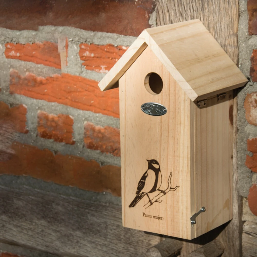 Esschert Design Nestkast Koolmees Silhouet Naturel 7 Esschert Design Nestkast Koolmees Silhouet Naturel - Afbeelding 5