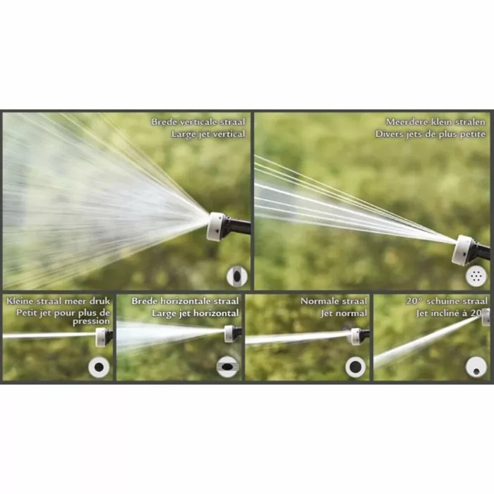 Talentools Hogedrukreiniger Tuinslang Grijs 4 Talentools Hogedrukreiniger Tuinslang Grijs - Afbeelding 2