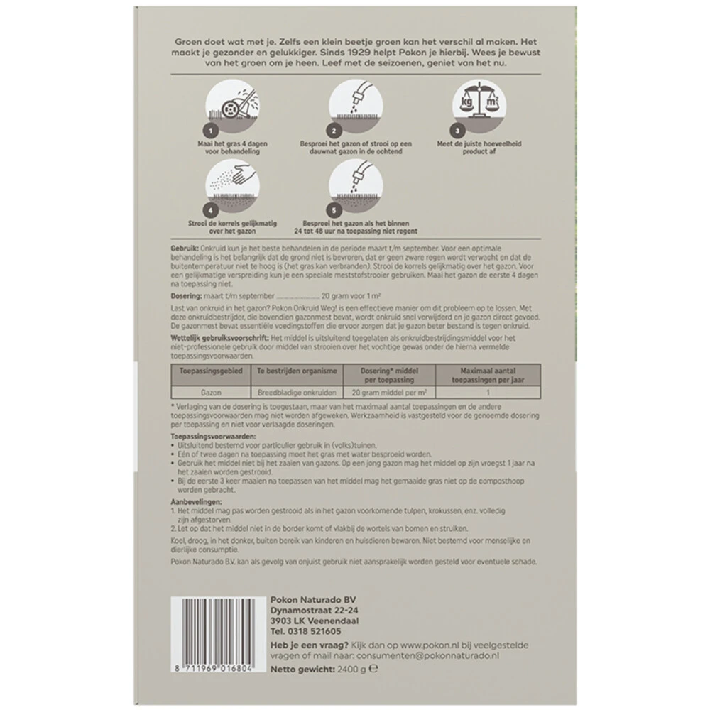 Pokon Onkruid Weg Voor 120 M2 4 Pokon Onkruid Weg Voor 120 M2 - Afbeelding 2