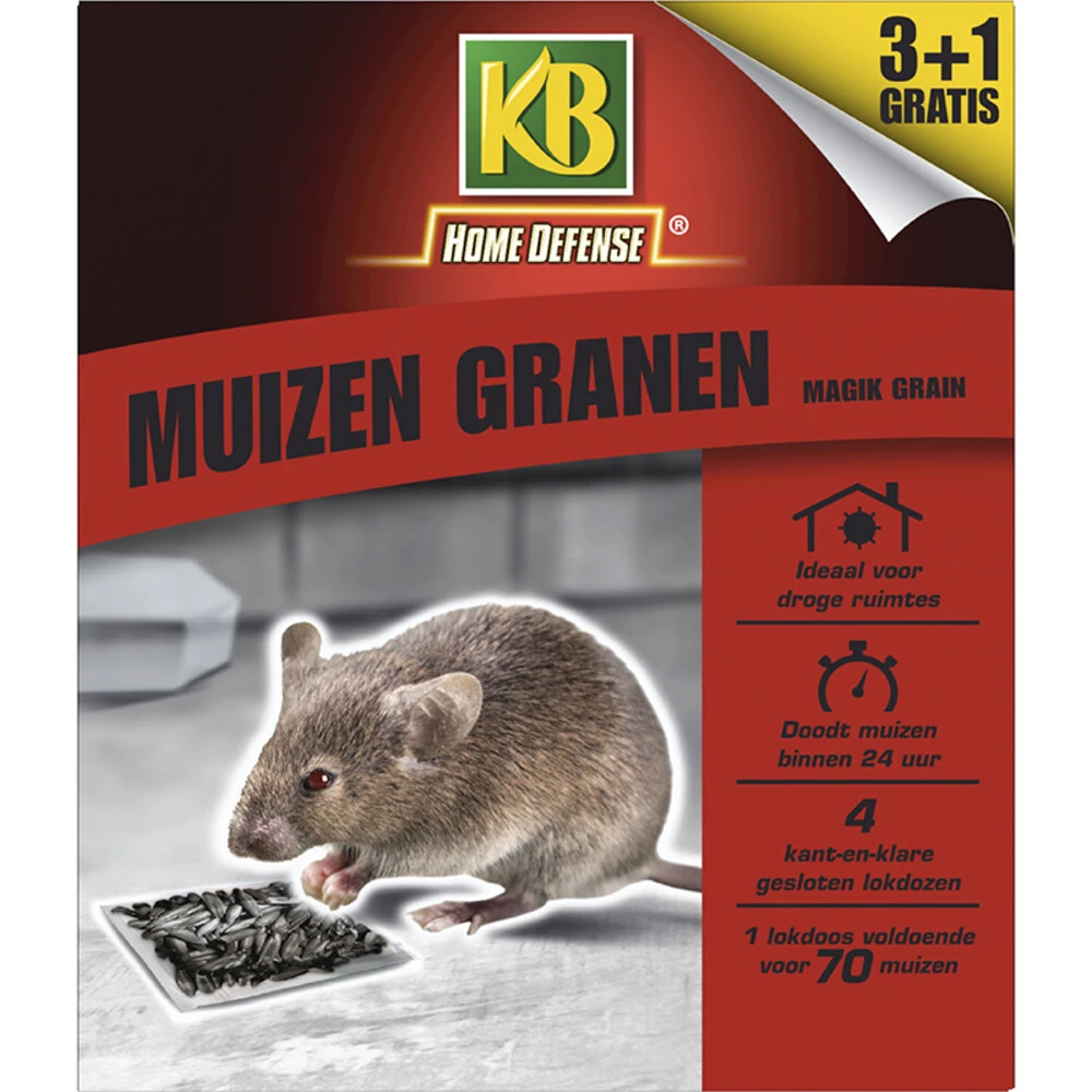 KB Home Defense Muizen Granen Alfachloralose Kant-en-Klare Lokdoos Magik Grain 3 KB Home Defense Muizen Granen Alfachloralose Kant-en-Klare Lokdoos Magik Grain