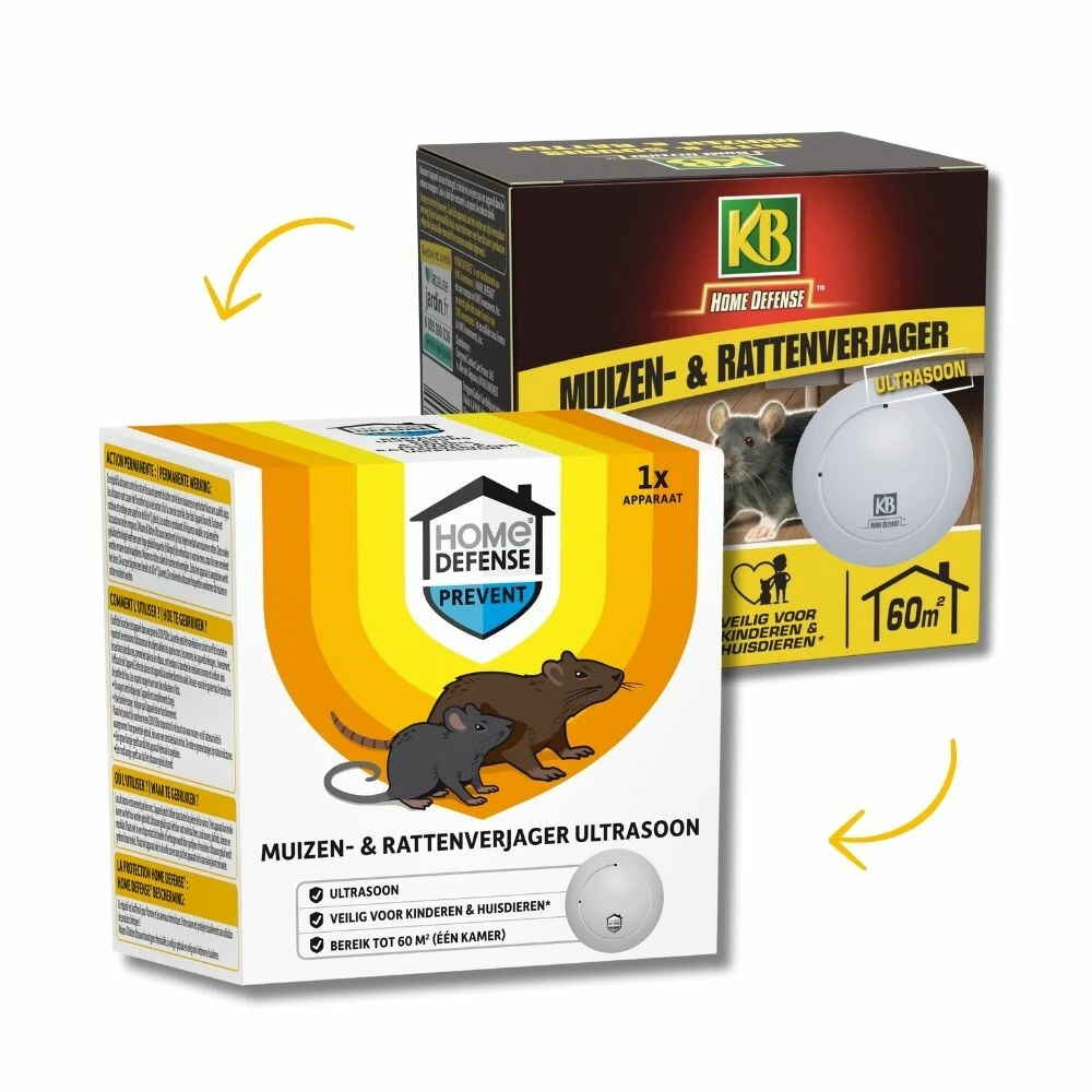 KB Home Defense Muizen- En Rattenverjager 60 M2 Ultrasoon 4 KB Home Defense Muizen- En Rattenverjager 60 M2 Ultrasoon - Afbeelding 2