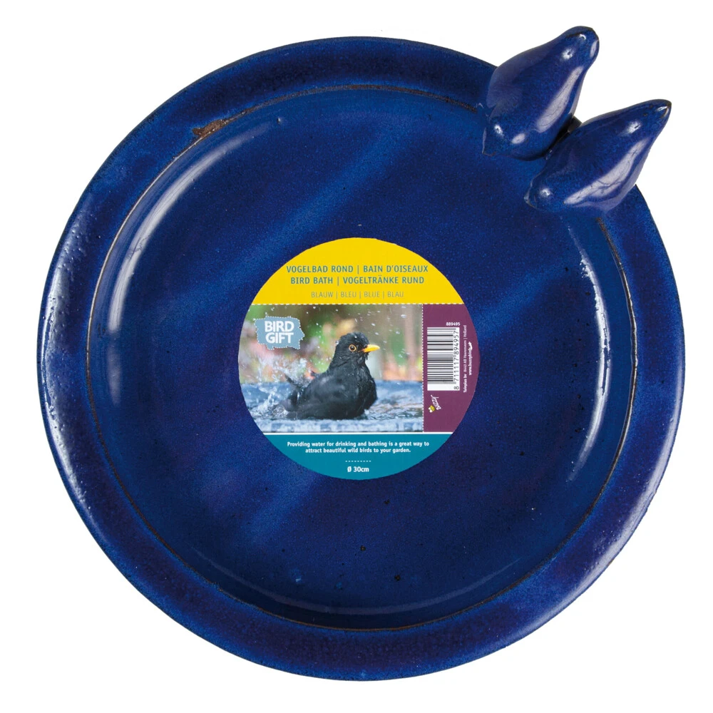 Bûten Vogelbad Rond Blauw 4 Bûten Vogelbad Rond Blauw - Afbeelding 2